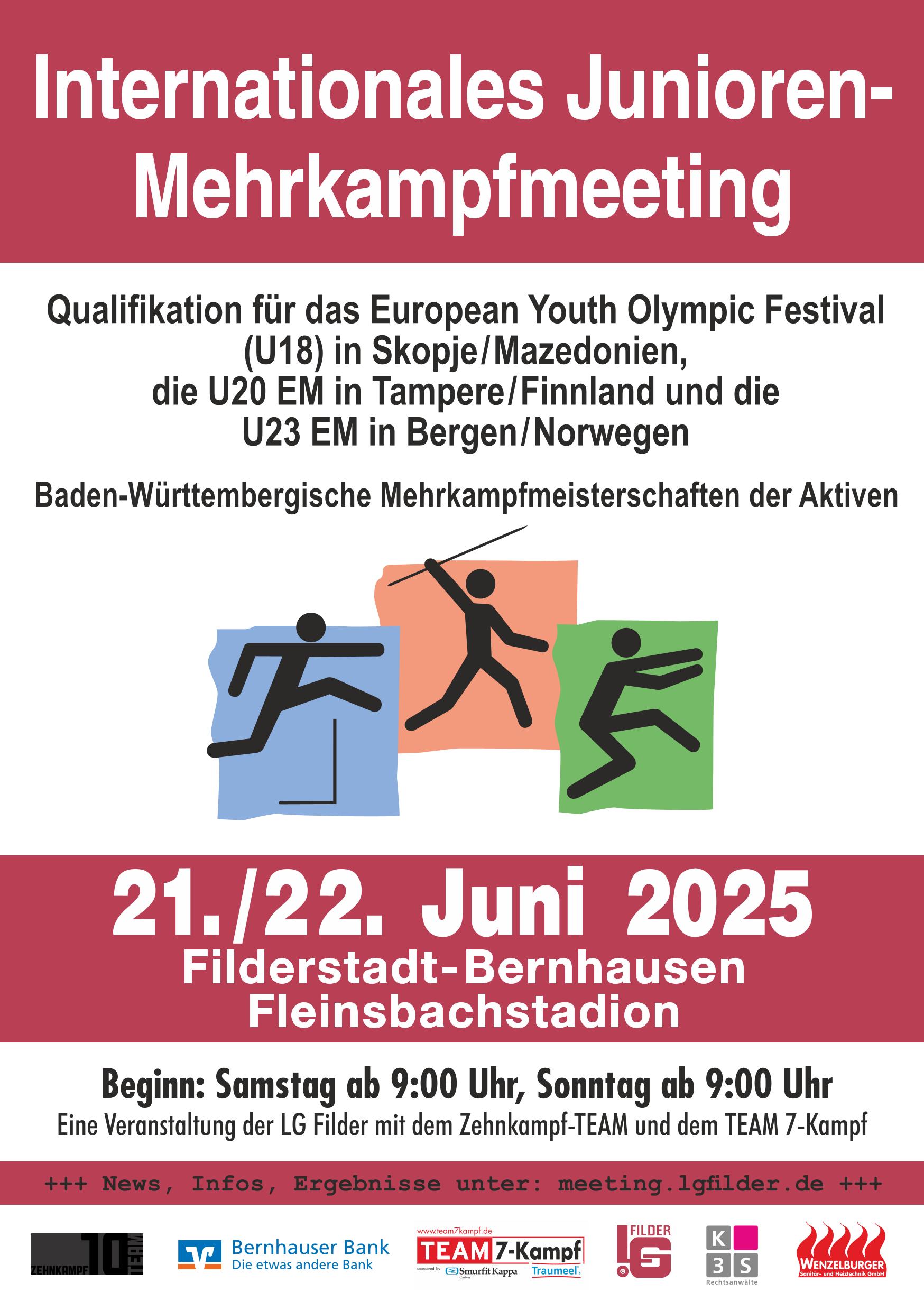 Plakat und Titelseite Mehrkampfmeeting 2025